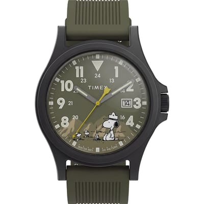 Timex Peanuts Expedition Acadia TW2Y84600 Horloge - Siliconen - Groen - Ø 40 mm