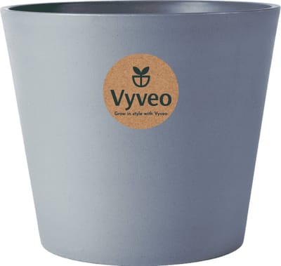 Vyveo - Bloempot Norden - 12x11 - Donkergrijs - Bloempot voor binnen en buiten - Lichtgewicht - Breukbestendig - Vorstbestendig - UV-bestendig