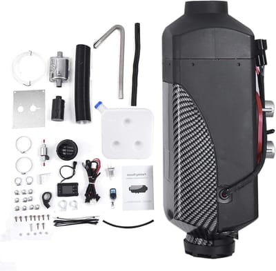 Lucht Diesel Verwarming - Standkachel Camper - Snelle Verwarming - 12V/24V Compatibel - 2KW - Zwart