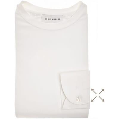 John Miller Plain Hyperstretch Comfort T-Shirt Antiekwit / male