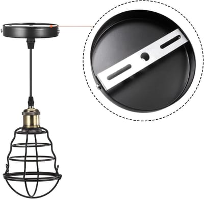 Plafondplaat Beugel - Lamp Ophanging - Verlichtingsmontage - Metaal Zilver Afwerking - 40mm Diameter