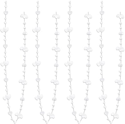 Dailygoods- Bruiloftsdecoratie 7 Stuks - Hartvormige Ophangingen - Decoratieve Slingers - Pailletten - Lichtgewicht Papier - 12 cm Groot - Feestdecoratie