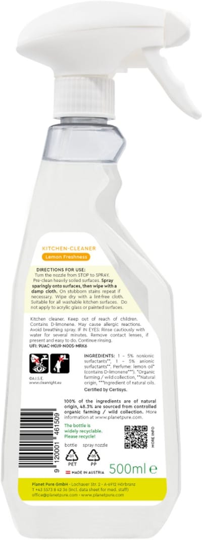 Planet Pure - Keukenreiniger Lemon Spray - 500 ml