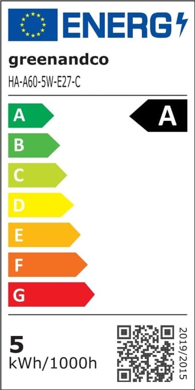 4 x Filament LED Lamp E27 A60 - 5W 1055lm - Vervangt 75W - 2700K Warm Wit - Energielabel A