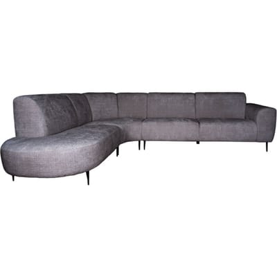 Hoekbank Mico Cremona Taupe 24 - Links - Moderne Loungebank in Hotel Chique Stijl