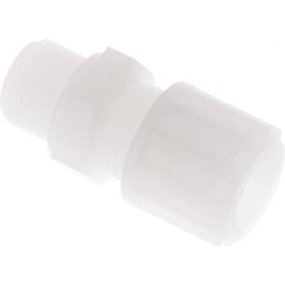 12x10mm & G3/8'' PVDF Rechte Knelfitting Buitendraad 10bar