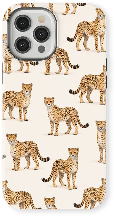 Safari Tough Case geschikt voor iPhone 12 Pro | Premium hoesje met Safari Dieren Design | Geschikt voor Mag | Dieren Print Backcover geschikt voor iPhone 12 Pro Cheetah