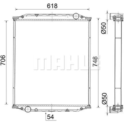 Radiator, motorkoeling MAHLE CR 2584 001S