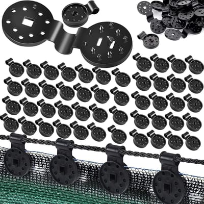 Duurzame plastic clips voor zonneschermen en schaduwzeilen, ideaal voor tuinplanten en netten