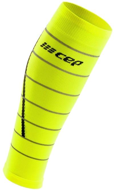 CEP - Reflectie calf sleeves - neon yellow - Maat (kuitomtrek): Heren V: Kuitomtrek 45 - 50 cm