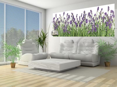 Flowers Lavender Photo Wallcovering
