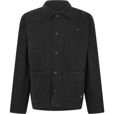 Vans Heren London City Katoenmengsel Jas met Borstzak Regular Field Jacket (Zwart)