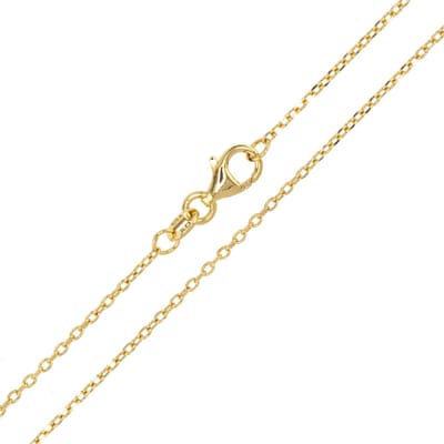Cavill - Vergulde Zilveren Ankerketting - 925 Sterling Zilver - 45 cm - Goudkleurig - Elegant & Duurzaam - Ketting met Karabijnsluiting