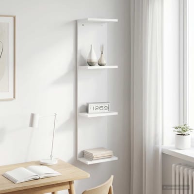 vidaXL - Wandplank - Wit - 22 - x - 15 - x - 100 - cm - Bewerkt - hout