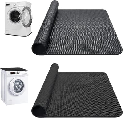 Trillingsdemper Mat - Wasapparaat Onderlegger - Geluidsreductie - Dubbele Laag Bescherming - 60 x 60 cm - Zwart