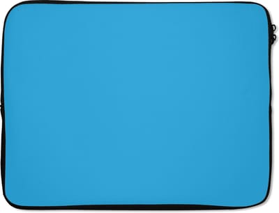 Laptophoes 17 inch - Blauw - Licht - Kleuren - Laptop sleeve - Binnenmaat 41x28 cm - Zwarte achterkant - Back to school spullen - Schoolspullen jongens en meisjes middelbare school - Macbook air hoes - Chromebook sleeve
