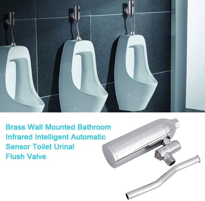 Dailygoods- Toiletspoeler Automatische Sensor - Waterbesparend - Hygiënisch - Eenvoudig te installeren - Messing & Chroom - Detectiebereik 30~100cm - Urinaal