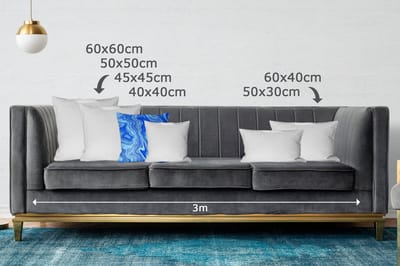 Sierkussens - Kussentjes Woonkamer - 45x45 cm - Blauw - Agaat geode - Stenen - Marmer