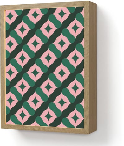 Wandlamp 30x40 cm - Oplaadbaar - Groen - Roze - Retro - Sterren - Wandlampen binnen woonkamer - Slaapkamer lamp - Decoratieve nachtlamp - Vloerlamp draadloos