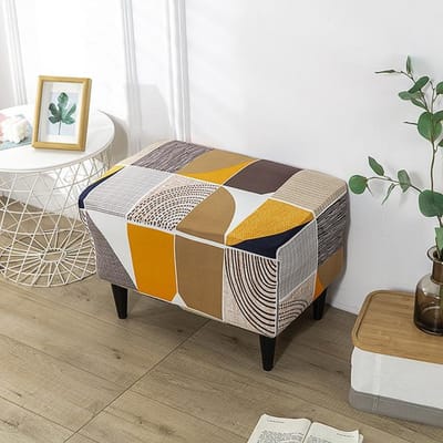 Geometrische Wingback Stoelhoes Stretch Spandex Fauteuilhoezen Scandinavische Afneembare Bankhoezen Met Zitkussen