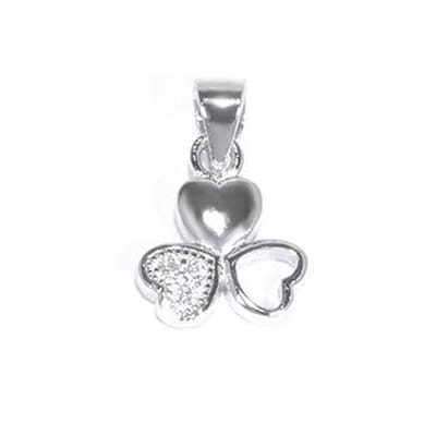 Blinx Jewels Zilveren Hanger Hartjes Klaver