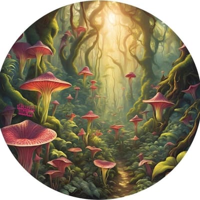Platenmat Vilt - Draaitafelmat Accessoire - Vinyl Beschermen - Uniek Design - 296mm Diameter - Groen