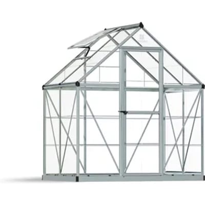 Canopia Tuinkas Harmony 6x4 - Polycarbonaat - Zilver - 185x126x208cm