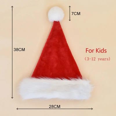 Chapeau de Père Noël de Noël Chapeau Rouge de Fête Long en Peluche pour Adultes et Enfants Unisexe Fournitures de Fête Festives Cadeaux Universal