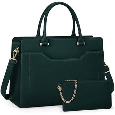 Grote Dames Laptop Handtas 15.6 Inch PU Leer Waterdichte Werk Tas met Portemonnee voor Kantoor en School