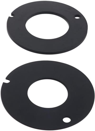 Toilet Afdichtingskit - Toiletrubber Set - Toilet Reparatie - Vervangende Onderdelen - 2 Stuks - Zwart