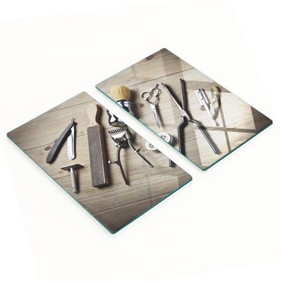 Multifunctionele decoratieve glazen keukenplanken voor herenkappers, 2x30x52 cm