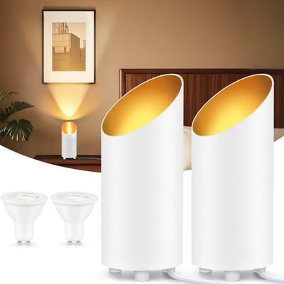LED Uplight Vloerlamp IP44 Waterdicht 6W 600 LM Aluminium Met Voetenschakelaar GU10 2700K Warm Wit Set van 2