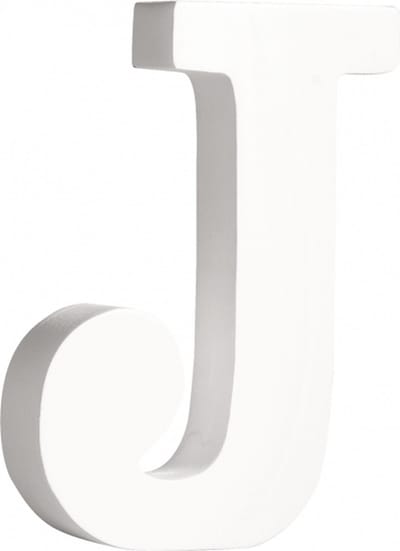 Houten letter J 11 cm