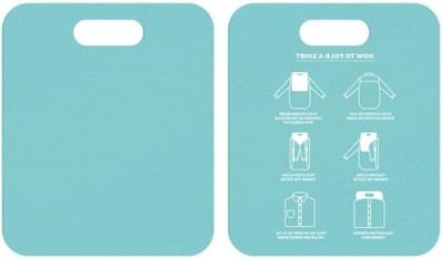 Kleding Vouwen Board - Kleding Organizer - Efficiënt Opbergen - Ruimtebesparend Ontwerp - 30.5 x 23.5 cm - Licht Cyaan