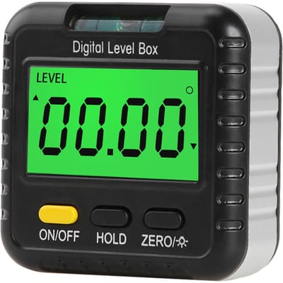 Digitale hoekzoekermeter 360 graden mini digitale gradenboog inclinometer magnetische hoekkubus with bubbles zwart