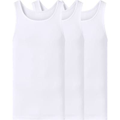 ESMARA MEN Heren fijnrib-hemden, 3 stuks (Wit, S)