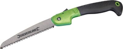 Silverline Inklapbare tri-cut handzaag - vlijmscherp zaagblad - ergonomisch handvat - 180 mm