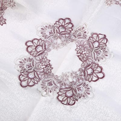 Dailygoods- Tafelkleed Elegant - Tafelkleed Katoen - Tafelkleed Afwasbaar - Tafelkleed Rond 110 cm - Tafelkleed met Kant - Tafelkleed voor Feestjes - Tafelbedekking