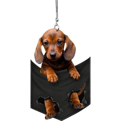 Autohanger Praktisch interieurornament Hangend Mini Puppy-vorm Auto Hangend Speelgoedcadeau Autodecoratieaccessoires
