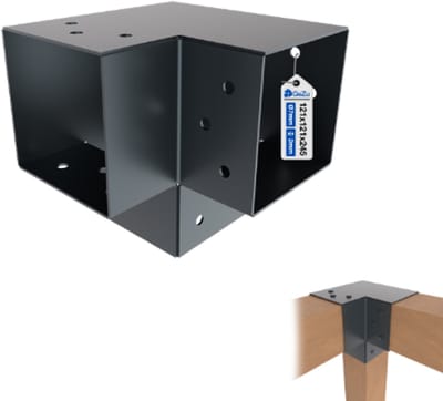 GeZu Impex Y Paalverbinder voor pergola 121 × 121 mm – Antracietgrijs