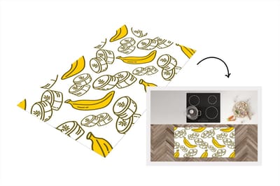 Keukenloper - Loper keuken - Banaan - Patronen - Fruit - 120x60 cm - Keukenloper vinyl