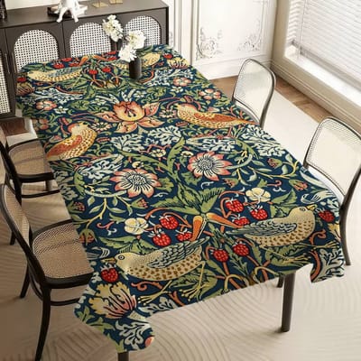 William Morris Aardbeidendief Ontwerp Tafelkleed Thee Koffietafelkleed Waterdichte Stof Wandkachelrek Banket Huisdecoratie 150x200cm