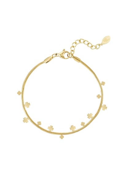 Klaver party armband Goud