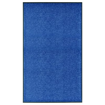 vidaXL - Deurmat - wasbaar - 90x150 - cm - blauw