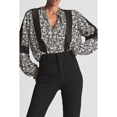 Reiss Florence Black Maat: 6 | Blouses Outlet | Dames | Wit