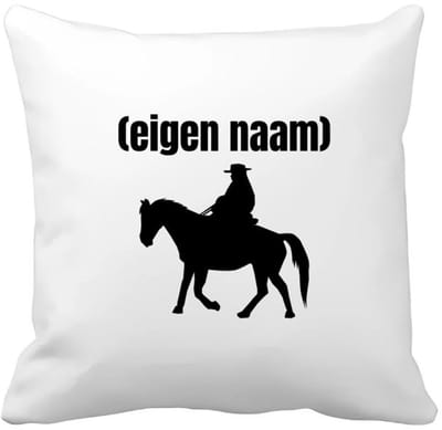 Akyol - cowboy op paard met eigen naam Kussen hoes - Cowboy - cowboy liefhebbers - wilde westen - verjaardag - cadeau - kado - 40 bij 40 cm