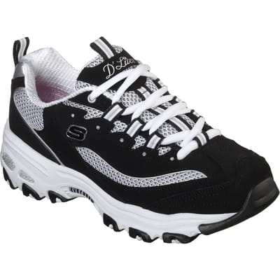 Skechers D'Lites - Roam Around 13150-BKW, Vrouwen, Zwart, Sneakers,Sportschoenen, maat: 36