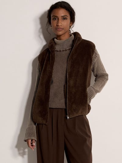 Fleece vest met ritssluiting