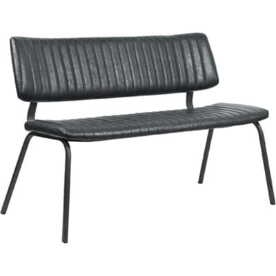 LABEL51 Gusto Eetkamerbanken - Zwart - KunstLeer - 120 cm - -