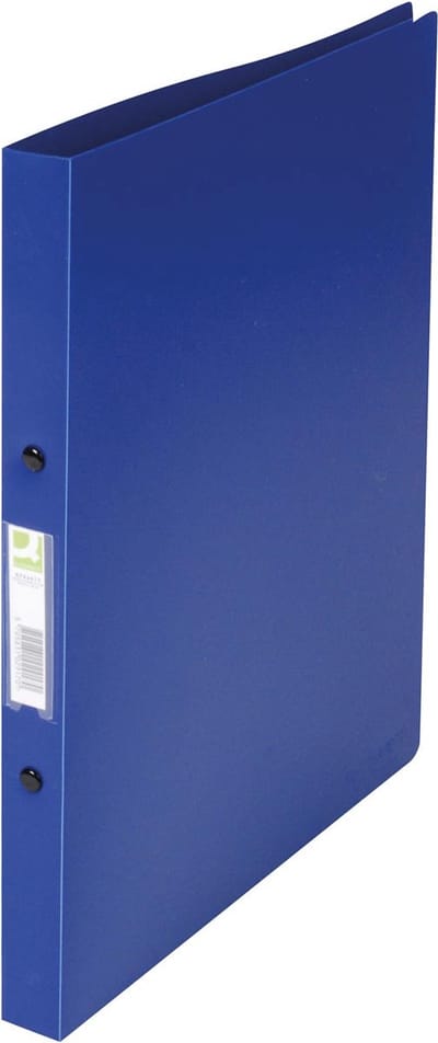 Q-CONNECT ringmap, PP, 2 ringen, 16 mm, donkerblauw